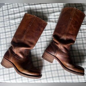 Vintage Frye leather campus boots